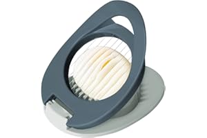 Starchef Stainless Steel Preserved Egg Ham Banana Cutter Slicer, Slice Boiled Eggs Preserved Eggs Hams Bananas Effectively（Dark Blue）