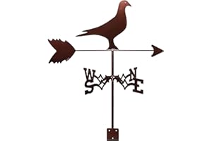 YDHNB Weathervane Practical Weather Vane Measuring Tool Stainless Steel Weathercock Wind Direction Indicator with Anti-Rust Coating for Garden Patio Yard Ornament Decoration