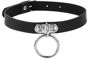 BEIBXHQQ Black Leather Gothic Punk Choker Collar
