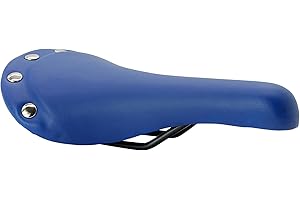 P4B | Selle de vélo tendance | Avec rivets en acier inoxydable | Avec revêtement en cuir synthétique | Avec rembourrage en mousse | Selle à vitesse unique | Pour tiges de selle avec gonds