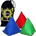 Produktbild 3x Tri-It Jonglierbälle 3er set (Rot, Grün, Blau) Flames N Games ® Pyramid Säcke, Sitzsäcke für Kinder & Erwachsene + Stoff Reisetasche!