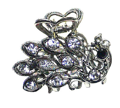 Small Metal Jaw Clip Decorated with Crystals in the Design of a Phoenix U86420-0289crystal