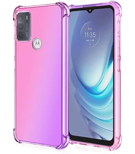 Cover Motorola Moto E7 Plus Con Glitter E Anello Supporto - Viola Scintillante