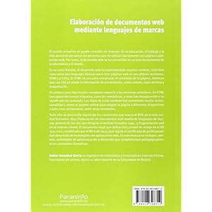 Elaboración de documentos web mediante lenguajes de marca. Certificados de profesionalidad. Desarrollo de aplicaciones con tecnologías web (Cp - Cer