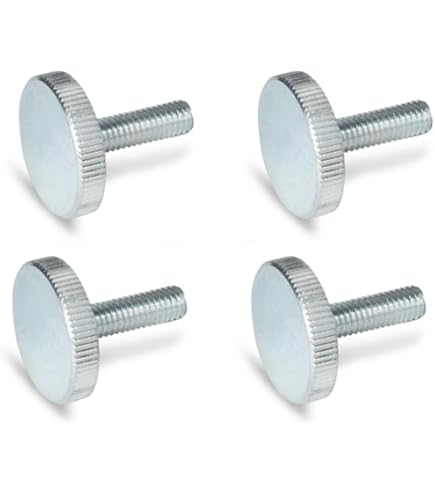 INCREWAY Duimschroef, 10 STKS M5 x 15 mm mannelijke schroefdraad gekartelde schroeven duurzaam ronde kop schroefdraad gekartelde duimschroef
