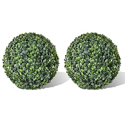 vidaXL 2 pièce de boule artificiel plante intérieur extérieur 35 cm