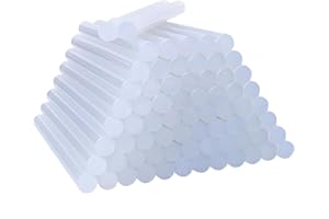 TOPOLENASHOP 60 Stick Colla a Caldo 7x100mm | Forte Adesione e Asciugatura Rapida | Compatibili con Mini Pistola Colla a Caldo | Bastoncini Universali per Fai da Te, Artigianato e Riparazioni 9360074