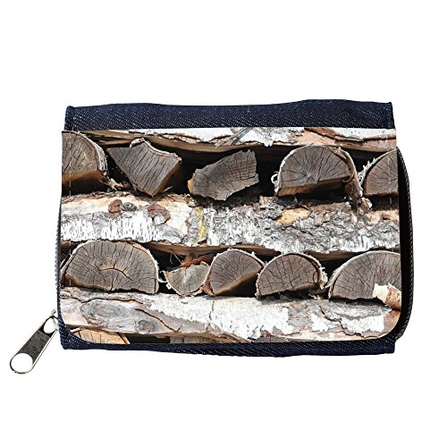 Preisvergleich Produktbild Portemonnaie Geldbörse Brieftasche / / M00155870 Holz Holzstapel Brennholz Timber / / Purse Wallet
