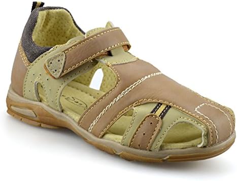 Mods Boys Kids New Summer Beach Casual Touch Strap Walking Sports Sandals Shoes Size[UK 9 Infant,Brown Taupe Style1]