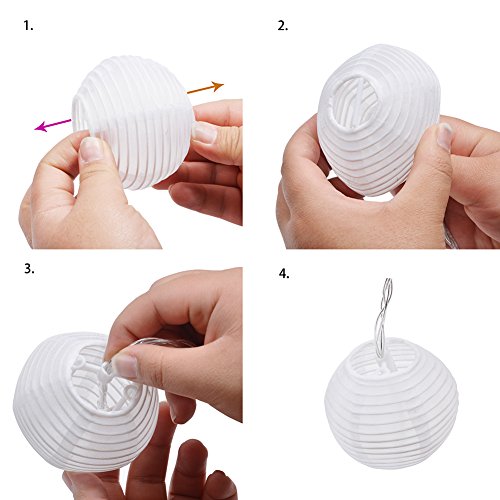 Uping® Led Lichterkette 20er Batterienbetriebene Lampions Laterne für Party, Garten, Weihnachten, Halloween, Hochzeit, Beleuchtung Deko usw. 4,2M warmweiß - 3