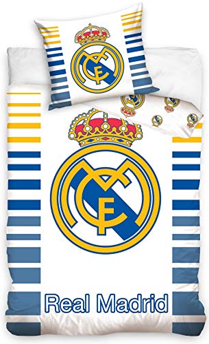 Real Madrid F.C. Copripiumino Bianco Blu 140 x 200 cm