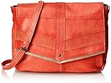  PIECES Damen Pcfrances Leather Large Cross Body Umhängetasche, (Pink Coral), 6x25,5x18,5 cm