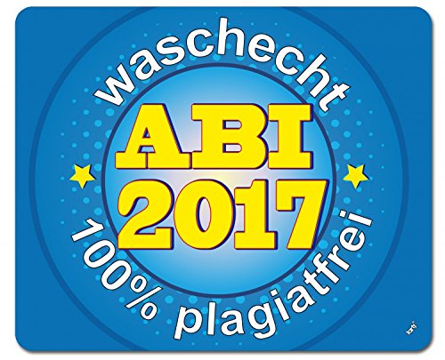 1art1 104921 Schule - Abi 2017, Waschecht, 100% Plagiatfrei Mauspad 23 x 19 cm