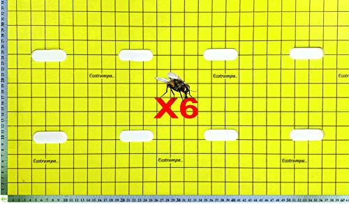 Zero Biocides 6 Placas Adhesivas DE Recambio para Equipo ATRAPAMOSCAS UV Formato Nº P0
