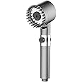 JJSCOYADA Rainfall Shower Head with 4 Modes Filter High Pressure Shower Head for Bathroom Shower Head with Silicone Spa/Massage Head