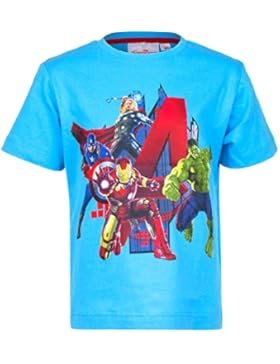 Marvel Avengers T-Shirt für Kinder, original Lizenzware, blau, Gr. 104 - 140