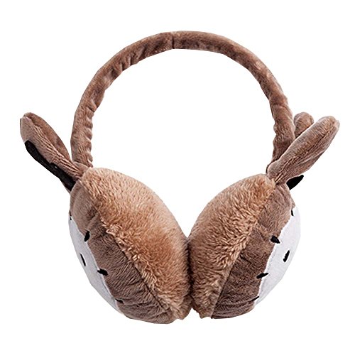 Cute Rabbit Kids Earmuff Durable Winter Baby Earflap Keep Warm with Plush Brown