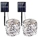 Produktbild AMIR Solar Lichterkette, 20M 200 LED 8 Modus Silberdraht Lichterketten Bunt, Batteriebetriebene String Lights für Innen, Garten, Hochzeit, Party, Halloween, Weihnachten usw (Warmweiß - 2er Pack)