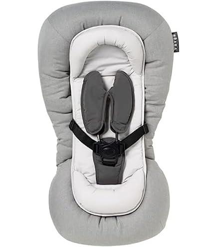BÉABA, Up& Down III, Wipstoeltje, in hoogte verstelbaar, voor baby's en kinderen, 3 kantelstanden, 5-punts veiligheidsgordel, Verkleinkussen, geel/grijs