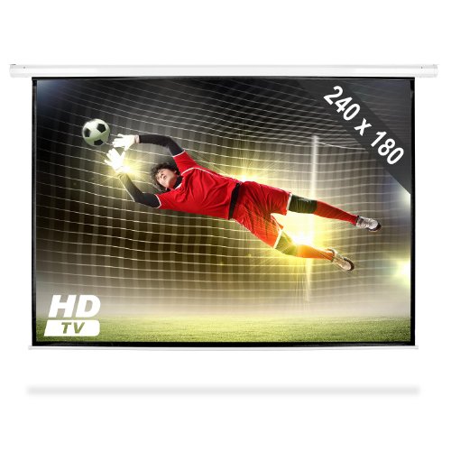 Roll-up Home Cinema Projector Screen HDTV (240x180cm, Gain Factor: 1.0, Optimized for HDTV)