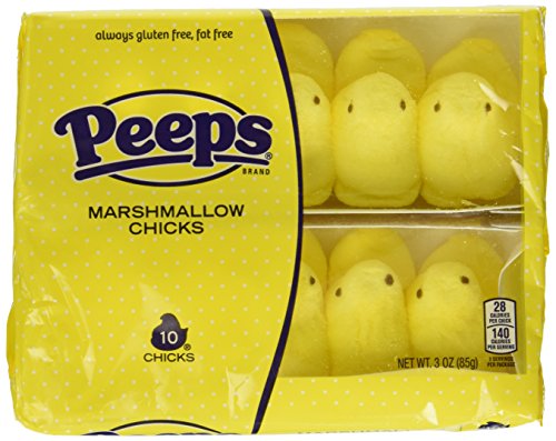 Preisvergleich Produktbild PEEPS - 10 Marshmallow Chicks - Küken - Ostern - (gelb) aus USA