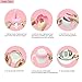 Berz 6 In 1 Environmental Lovely Clever and Innovative Bunny Baby Bowl Containing 1 Spoon, 1 Fork, 2 Bowls (A Smaller One And A Larger One), A Cup And A Silicone Lid For Chlidren ,Great For Travelling, Days Outs and Picnics etc (Pink)