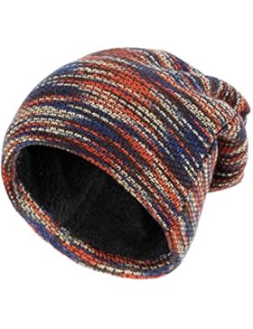 SANDALUP Multicolor Wintermütze Mütze mit weichem Korallen Samt-Futter Mütze für Damen und Herren