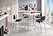 Produktbild Dreams4Home Bargruppe 'Kenja II' - Set, Essgruppe, Tischgruppe, Sitzgruppe, 1 Bartisch L/B/H: 120 x 80 x 112,5 cm, 4 Barstühle H/T/B: 74,5 x 38 x 38 cm, Barmöbel, modern, im Diner Stil, in schwarz / weiß oder rot / weiß, Farbe:rot/weiß