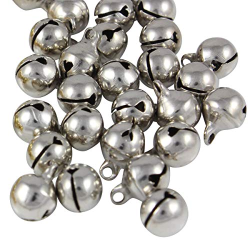 Kleenes TH 100x Campanelle sonagli in rame - 11x7 mm, Color argento, 11x7 mm