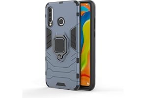 MUMOYAN Huawei P30 Lite Funda, CHcase 2in1 Armadura Combinación A Prueba de Choques Escudo Cáscara Dura PC + TPU con Soporte Magnetic Car Mount Case Cover para Huawei P30 Lite -Black Plus Gray