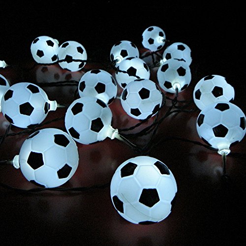 Party-Lichterkette 5 m mit 20x LED-Fußball für innen außen von Gartenpirat® - 3