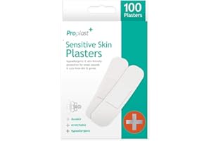 5STARWAREHOUSE ProPlast - Hypoallergenic Sensitive Skin Plasters - Pack of 100 Assorted Sizes