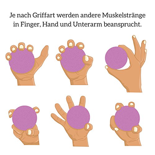 MAVE ATHLETIC ® – 3 Stk. PREMIUM Handtrainer / Unterarmtrainer / Fingertrainer / Handmuskeltrainer Griffbälle zur Stärkung der Handmuskulatur inkl. kostenlosem Aufbewahrungsbeutel - 7