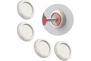 AOMIG Wandschutz Pads für Treppengitter und Türgitter, 4 Stück Elefantenfüße, Ohne Bohren & zum Klemmen, Wandschutz für Kinder Schutzgitter, Stiegengitter, Schutzkinder (Runden)