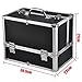 Popamazing Extra Large Space Aluminium Beauty Cosmetic Vanity Case Box for Pro Make Up/Nail Art/Travel/Storage Black