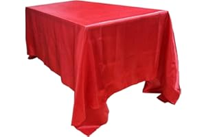 PuntoCasaStore TOVAGLIA di Raso 140 CM x 3 MT Decorazione per Banchetto Elegante Rettangolare Festivita' Interno Esterno Tavolo Giardino per Ogni Occasione (Rosso)