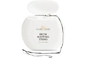 ‎MARIE-JOSÉ & CO Professionelles Brow Mapping String in Schwarz - Präzise Fadentechnik für Augenbrauen-Vorzeichnung - PMU & Henna Augenbrauenfarbe-Anwendung - Definierte Augenbrauenform - Bis zu 50 Anwendungen