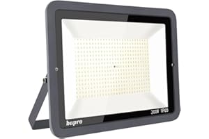 bapro Faretto 300W Fari LED per Esterno 3000K Bianco Caldo Proiettore Moda Leggero, Faro Impermeabile IP65 per Giardino Cortile, Lampada Luce Potente Super Luminosa [Classe Energetica A++]…