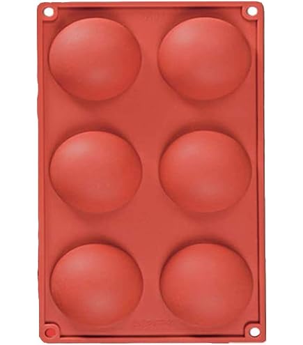 Lot De 3 Moules Silicone Demi-Sphère Extra-Large 5 Cavités – Idéal Pour Bombes Chocolat, Mousses, Dômes, Puddings & Desserts Sphériques
