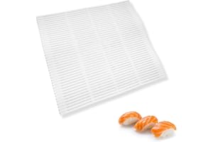 Parence.- Natte à Sushi – Makisu pour Rouleaux de Sushi – Taille 24x21 cm – Couleur Blanc – Tapis Rouleau Idéal pour Sushi Maison ou Autre)