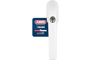 Abus Fg300 Maniglia con Blocco Antifurto, Serratura a Spinta con Cilindro per Finestre, Serratura Multipla, Livello di Sicurezza: 5, 48518, Bianco
