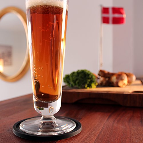 Schwarz Trinken Untersetzer von barvivo Set von 8 – Tischplatte Schutz für jeden Tisch Typ, Holz, Granit, Glas, Marmor, Stein Tischen – Ideal Soft Untersetzer passend für jede Größe von Trinkgläser. - 4