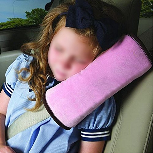 CAOLATOR Auto Sicherheitsgurt Schulterpolster Schlafkissen Schulterkissen Autositze Gurtpolster für Kinder Auto Baby Pillow Schulterschutz (Rosa) - 8