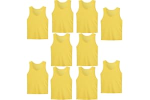 AzulLanse 10 pezzi Pettorine da Allanamento Bavaglini da Calcio,Pettorali per adulto,70 * 62cm,per squadre di calcio e basket,Nessun logo,pettorale di gioco di squadra,Altezza consigliata:170-200cm