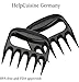 Produktbild HelpCuisine 1 Paar Meat Claws, Fleischgabeln im Bärenkrallenlook (2er Set), BBQ, Fleischkrallen, Greifhilfe, rupfen, Greifen, Braten, Fleisch, Grillen, Amerikanisch, Leberkäse, Fleischkäs