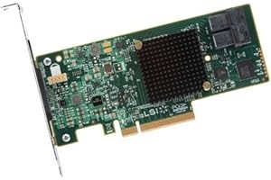 Broadcom LSI MegaRAID SAS 9341-8i - Contrôleur de Stockage (Raid) - 8 Canal - SATA 6Gb/s/SAS 12Gb/s Profil Bas - 12 Gbit/s - Raid 0, 1, 5, 10, 50, JBOD - PCIe 3.0 x8 Multicolore