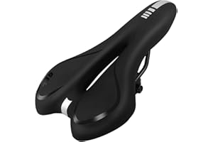 Rarapop Mountain Bike Saddle, Comfortable Bike Seat for Men & Women, Breathable & Soft & Waterproof Bike Saddle Cushion, Gel Bicycle Saddle for MTB, BMX, Road Bike, City Bikes, Exercise Bikes