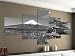 Produktbild Leinwandbild 5 tlg. 200cmx100cm Mount Fuji Vulkan Berg Japan Fudschi schwarz weiß Bilder Druck auf Leinwand Bild Kunstdruck mehrteilig Holz 9YA2058, 5Tlg 200x100cm:5Tlg 200x100cm
