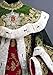 Produktbild Alu-Dibond-Bild 80 x 110 cm: "Official robes of the Hungarian Order of St. Stephen, of red and green ermine-edged velvet with gold oak-leaf design embroidery, 1764 (detail of 67278)", Bild auf Alu-Dibond