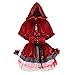 Produktbild Hee Grand Damen Maedchen Suess Weihnachten Rot Kleider Rotkaeppchen Kostuem Abendkleider Kleid+Umhang+Armband Tanz Kleid